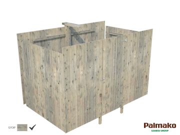 Almacén de madera Palmako Karl 23,1m2 Gris