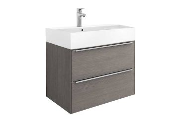 Mueble de baño Roca Inspira Unik con lavabo FINECERAMIC® 800x498x674mm Roble City Texturizado