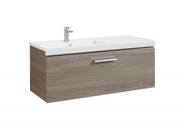 Mueble de baño Roca Prisma Unik con lavabo izquierda 1100x460x450mm Fresno