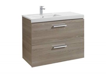 Mueble de baño Roca Prisma Unik con lavabo izquierda 900x460x694mm Fresno