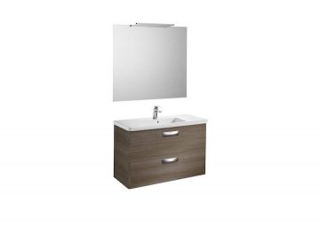 Mueble de baño Roca con lavabo, espejo y aplique Delight The Gap 1000x440x645mm