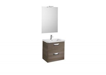 Mueble de baño Roca The Gap Original con lavabo, espejo y aplique Delight 600x440x645mm Mood Teka