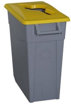 Contenedor de reciclaje con tapa amarilla Denox