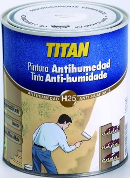 Pintura antihumedad Titan 750ml.
