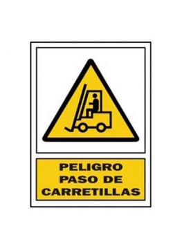 Señal de peligro de paso de carretilla (catalan)