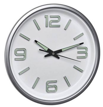 Reloj Cocina Silencioso 298X51Mm Blanco/Plata Tfa