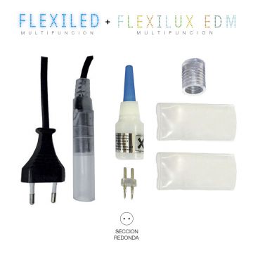 Alimentador-Conector Tubo Flexilux/Flexiled 2 Vías Edm