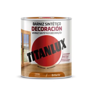 Barniz sintético Titanlux Decoración Caoba Brillante 750ml