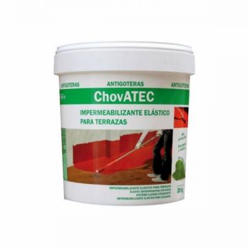 Caucho Impermeabilizante Liquido Terrazas 20 Kg Rojo Chovatec Chova