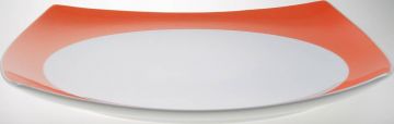 Bandeja de porcelana 30cm Lotto naranja