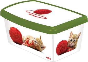 Caja decorada para ccesorios de gato Curver