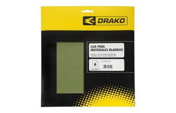 Hoja de papel de lija Drako N4 Grano 60 6uds 