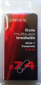 Paquete de barras de cola multiuso termofusible Clavex ECO-T 7.4x100mm
