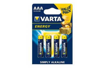 Pila Alcalina Energy Varta LR03 AAA BL.4
