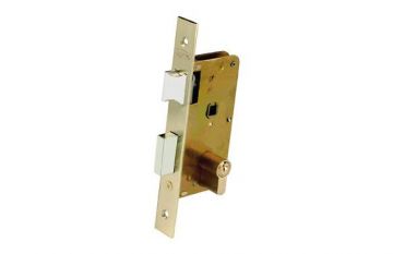 Cerradura embutir madera golpe y llave 3100-cromo/124X45