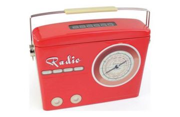 Caja metalica radio roja