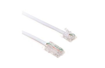 Cable de 2m de conexión Ethernet Rj45/Rj11 Cat6 Blanco