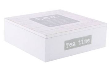 Caja de infusiones de madera Teatime