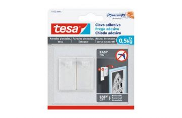 Clavo adhesivo Tesa Tape SMS Removible Pared Pintada (2 clavos 3 tiras)