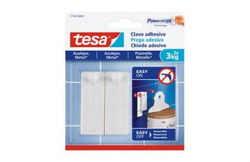 Clavo adhesivo Tesa Tape SMS Removible Azulejos (2 clavos 3 Tiras)