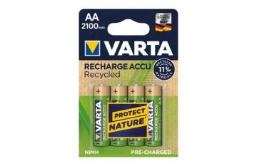Pila recargable VARTA Recycled AA 2100 MAH 4 pilas