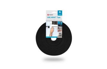 Brida Cinta Gancho Y Bucle One-Wrap Tape Negro Velcro 13 Mm X 25 M