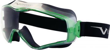 Gafas de visibilidad completa 6 x 3 EN 166, EN 170 marco bronce cañón/verde, lente trans. policarbonato