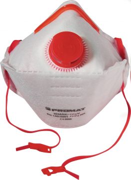 Mascarilla de protección respiratoria Shark FFP3/V EN 149:2001 + A1:2009 FFP NRD con válvula de expiración, plegable 