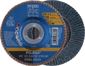 Disco abrasivo de láminas POLIFAN Z PSF STEELOX PFERD
