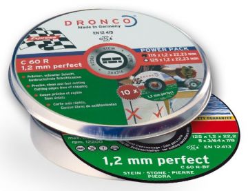 DRONCO C60R-115PACK - Lata de 10 discos de corte 115 x 1,2 mm C 60 R Perfect Express