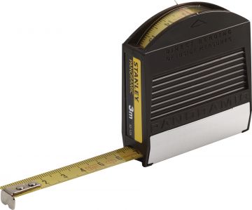 Flexómetro de bolsillo Panoramic longitud 3 mm ancho 12,7 mm mm/cm CE II poliamida con base de metal 