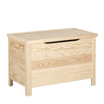 Baúl de madera de pino maciza ecológica Astigarraga 48x70x40cm