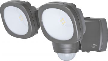 Foco LED de pared doble a batería LUFOS 420 con detector de movimiento (240 x 2 lm)