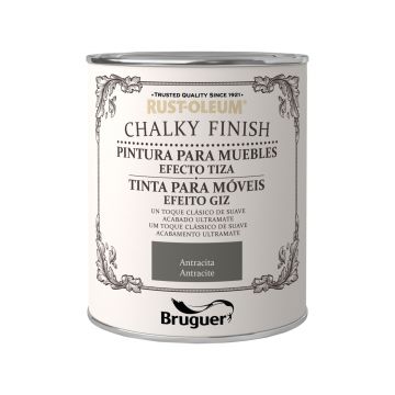 Pintura a la tiza Bruguer Rust-Oleum Chalky Finish Antracita 750ml