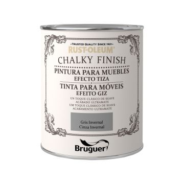 Pintura a la tiza Bruguer Rust-Oleum Chalky Finish Gris Invernal 125ml