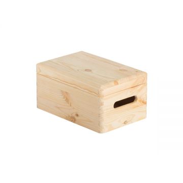 Caja de madera de pino maciza con tapa Astigarraga 14x30x20cm