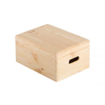 Caja de madera de pino maciza con tapa Astigarraga 14x40x30cm