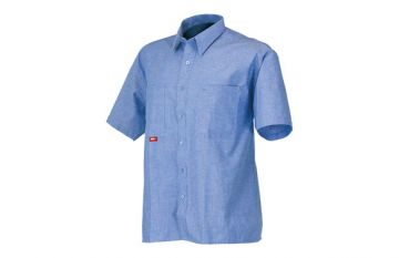 Camisa algodón manga corta azul M