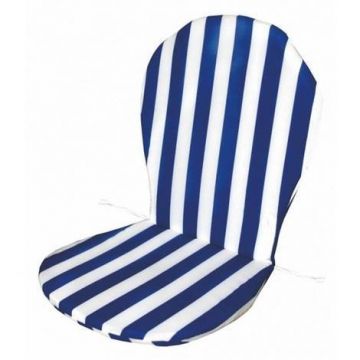 Cojin silla monoblock Blanco/Azul Teplas 35x82x3cm