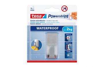 Colgador Powerstrips Waterproof acero Tesa
