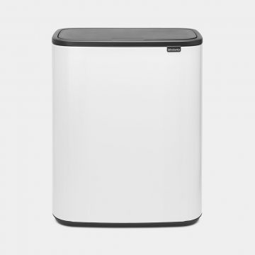 Cubo de basura Brabantia Bo Touch-Bin Blanco 2x30L