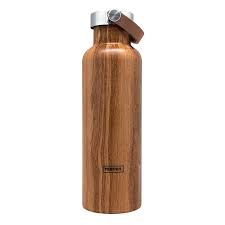 Botella Inox termo sport madera 750ml