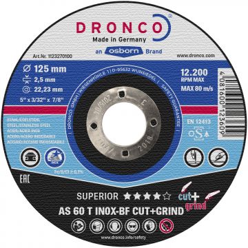 DRONCO AS30TINOXCG-150 - Disco de corte metal AS 46 / AS 30 T INOX CUT+GRIND Special (Corte+Desbaste), 150 x 3,5 mm