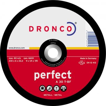 DRONCO A30T-150 - Disco de desbaste A 30 T Perfect-metal, 150 x 6 mm