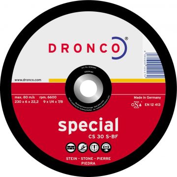 DRONCO CS30S-115 - Disco de desbaste CS 30 S Special-piedra, 115 x 6 mm