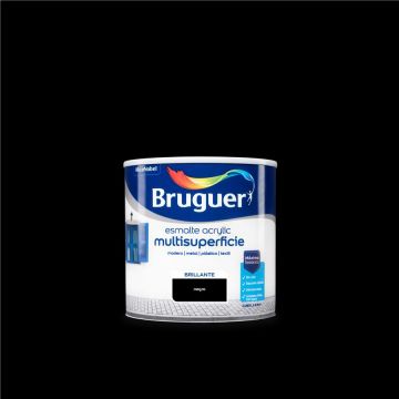 Esmalte Acrílico Multisuperficie Bruguer Brillante Negro 250ml