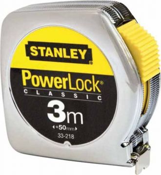 Flexómetro Stanley Powerlock Classic Caja Metálica 3m x 12,7mm