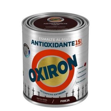 Esmalte antioxidante al agua Oxirón Forja Marrón Óxido 750ml