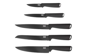 Juego de Cuchillos de cocina de color negro 5 cuchillos