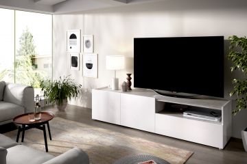 Mueble Bajo TV Kloe Blanco Cemento 46x200x42cm